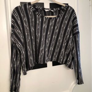 Crop striped sweater